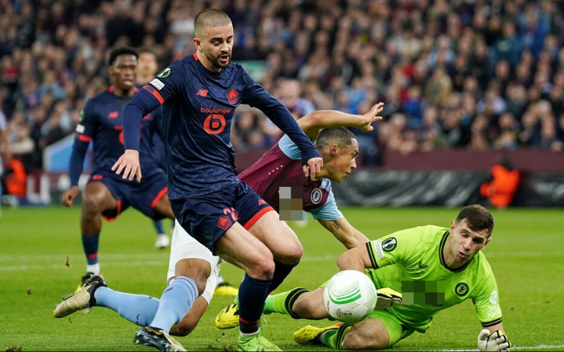 Lille lại gặp rất nhiều khó khăn trong việc tìm đường tiếp cận khung thành Aston Villa